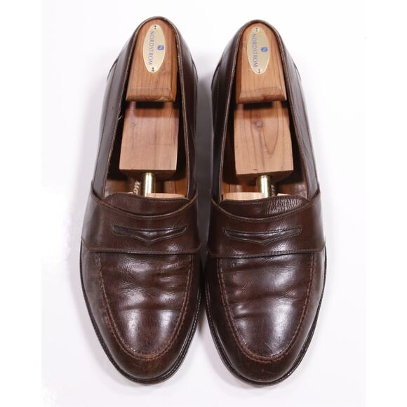 Salvatore Ferragamo Mens Vintage Brown Leather Penny Loafers Men's US 10.5 D - Picture 4 of 11